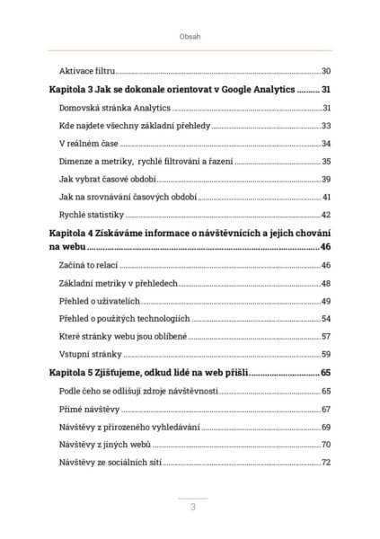 obsah knihy Google Analytics 4 pro začátečníky