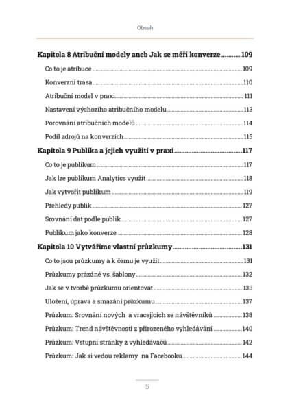 obsah knihy Google Analytics 4 pro začátečníky